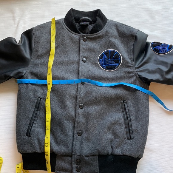 NBA SF Warriors Jacket Size M/10-12 - Picture 8 of 8
